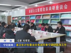 省衛(wèi)生計(jì)生委主任朱淑芳來寧調(diào)研醫(yī)改工作
