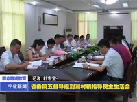 省委第五督導組到湖村鎮、曹坊鎮指導民主生活會