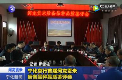 寧化舉行首屆河龍貢米后備品種品質鑒評會