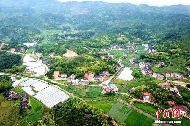 鳥瞰福建尤溪美麗山水