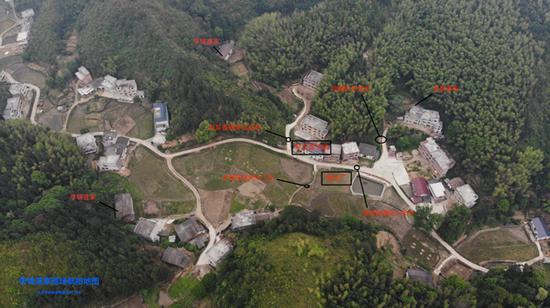 李錦蓮案現場航拍圖。 ?再審辯護人 劉長 提供