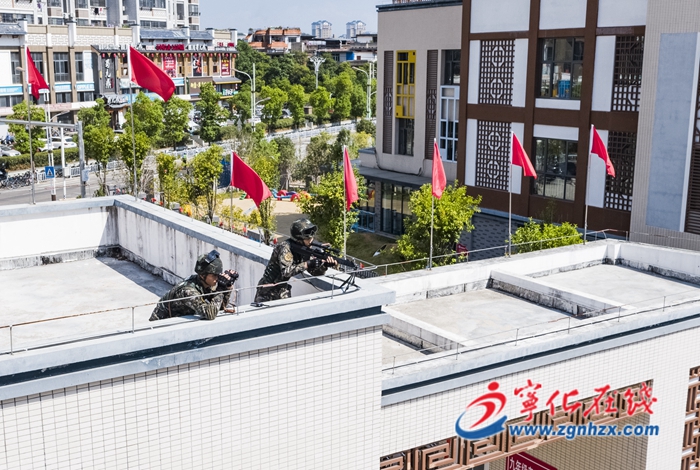 寧化縣舉行反恐處突綜合演練