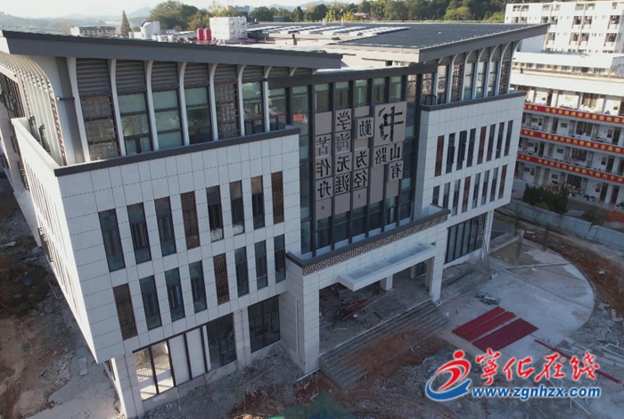 寧化一中圖書館綜合樓建設項目進入尾聲